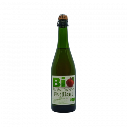 Jus de pomme pétillant Biologique - Vergers Réginéens 75cL