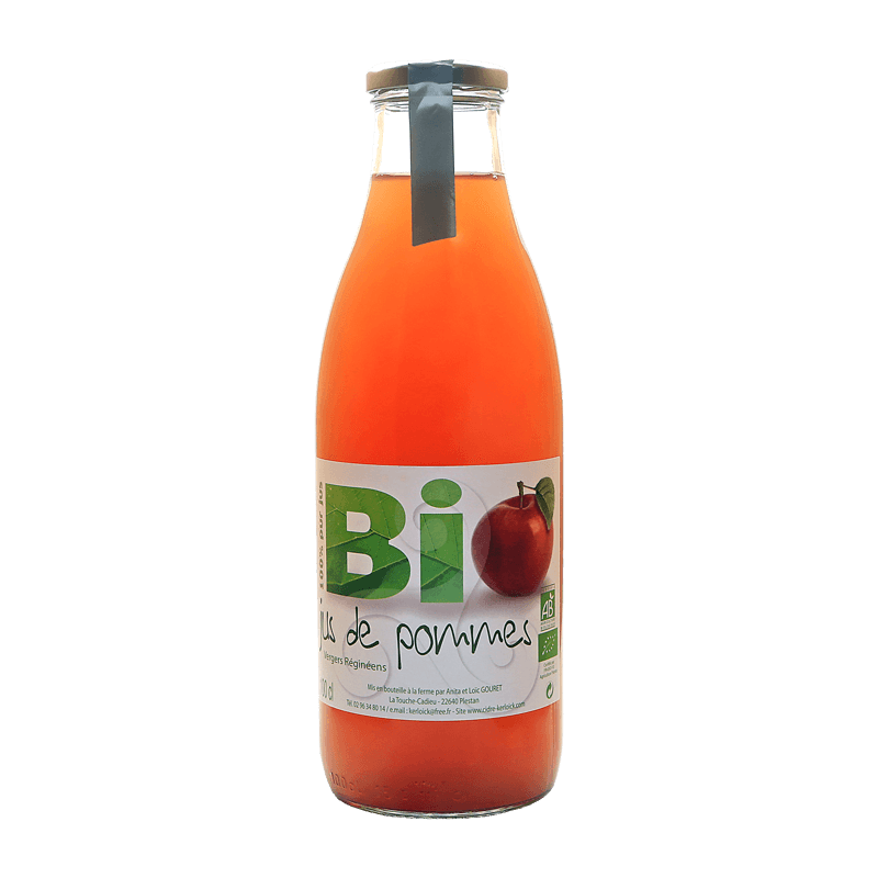 Jus de pomme Biologique - Vergers Réginéens 1L