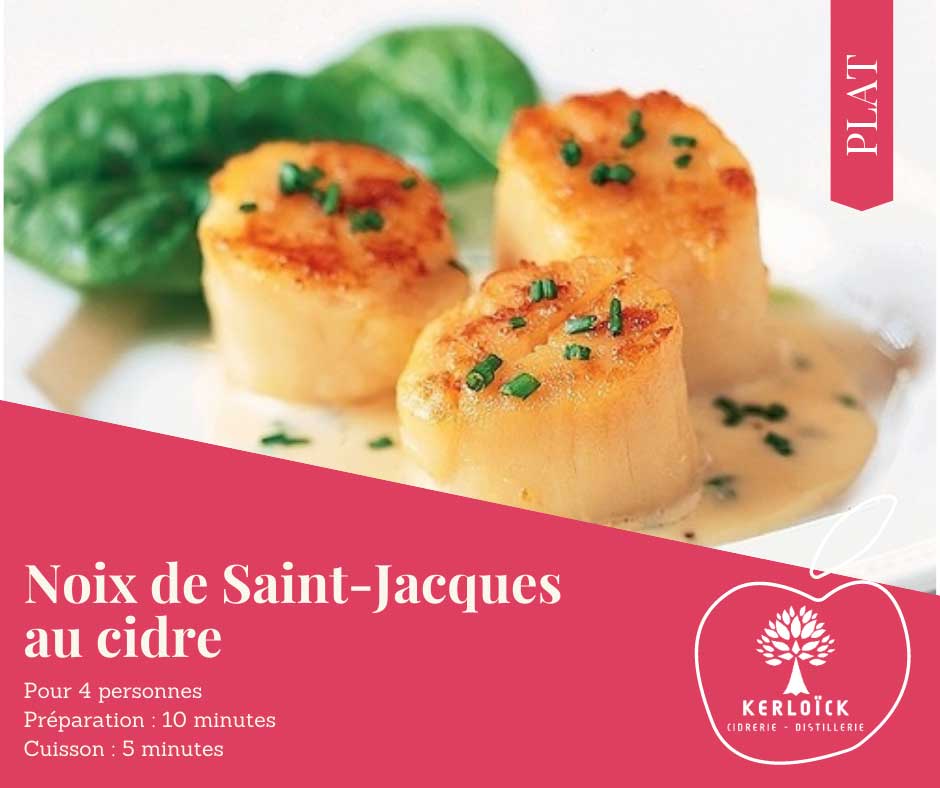 Recette - Noix de Saint-Jacques au cidre